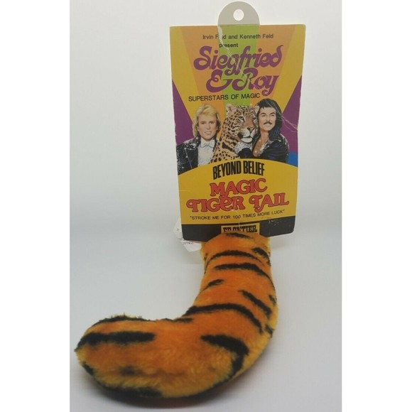Vintage Siegfried & Roy Magic Tiger Tail Frontier LV Hotel Plush Souvenir 4 Luck
